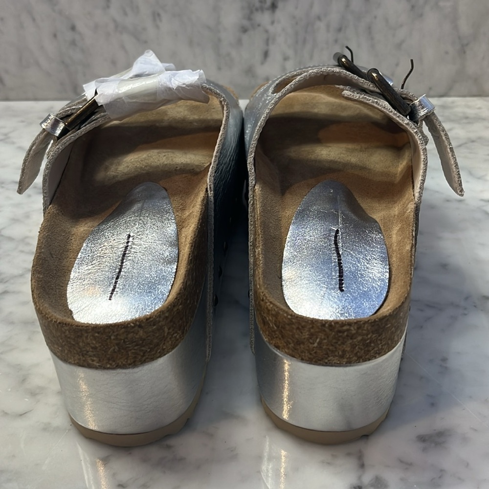 Free People x Intentionally Blank Rule Breaker Platform Sandals Silver Sz 8 NIB - Picture 11 of 17